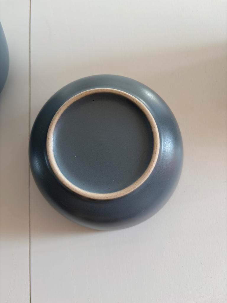 6 kommen grijs blauw