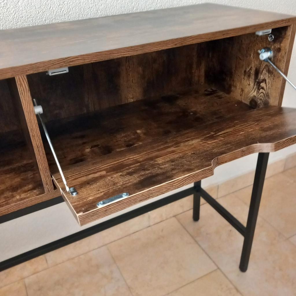Console tafel Tranemo - Zwart & Houtkleurig