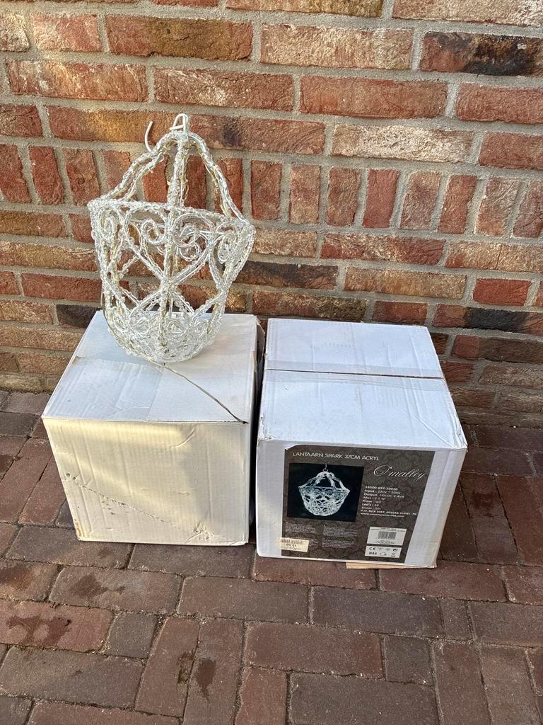 Gratis 2x Kerstverlichting Lantaarn Spark Acryl