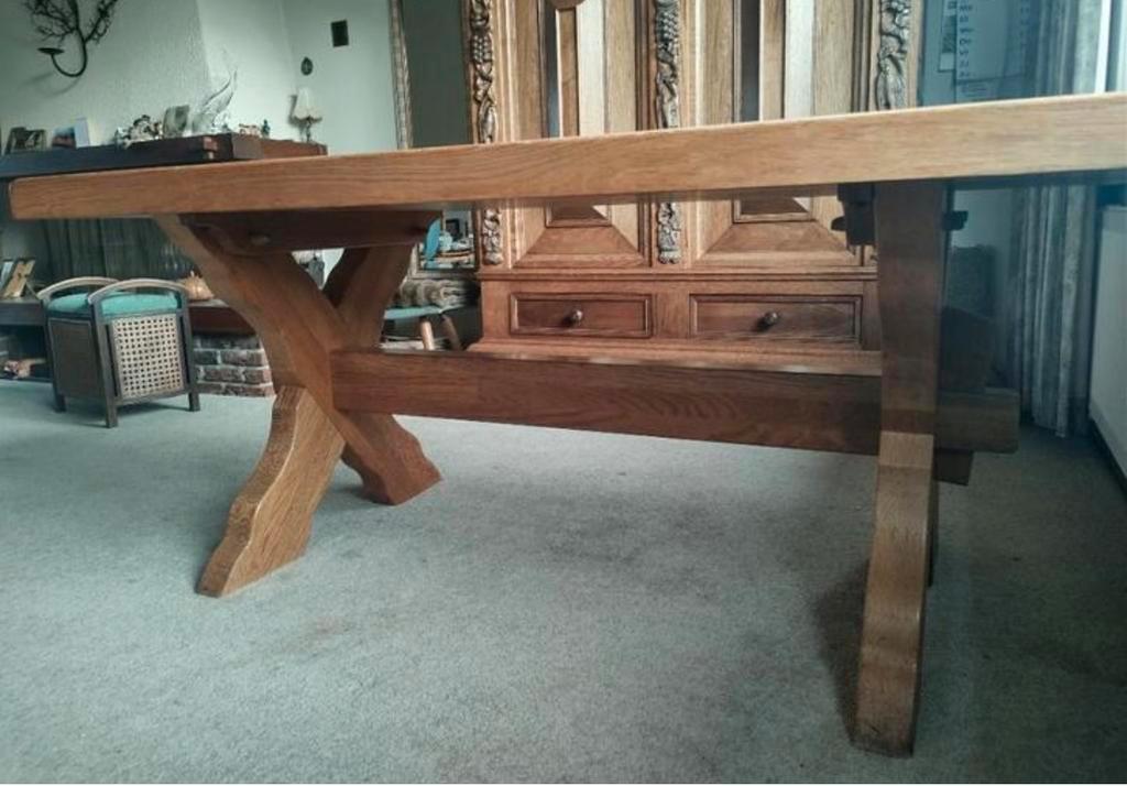 Gratis onderstel tafel kruispoot eiken