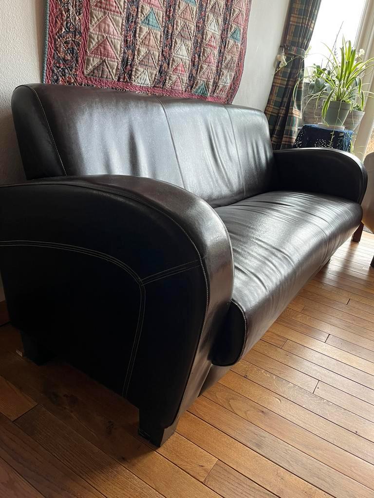 Lederen driezitsbank