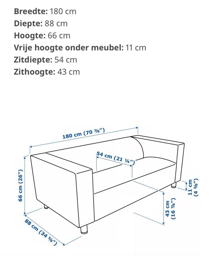 Zwarte IKEA Klippan bank