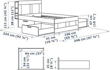 GRATIS Ikea Bedframe 160cm en opberglades (Brimnes)