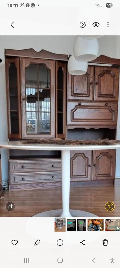 Vintage Houten Wandmeubel