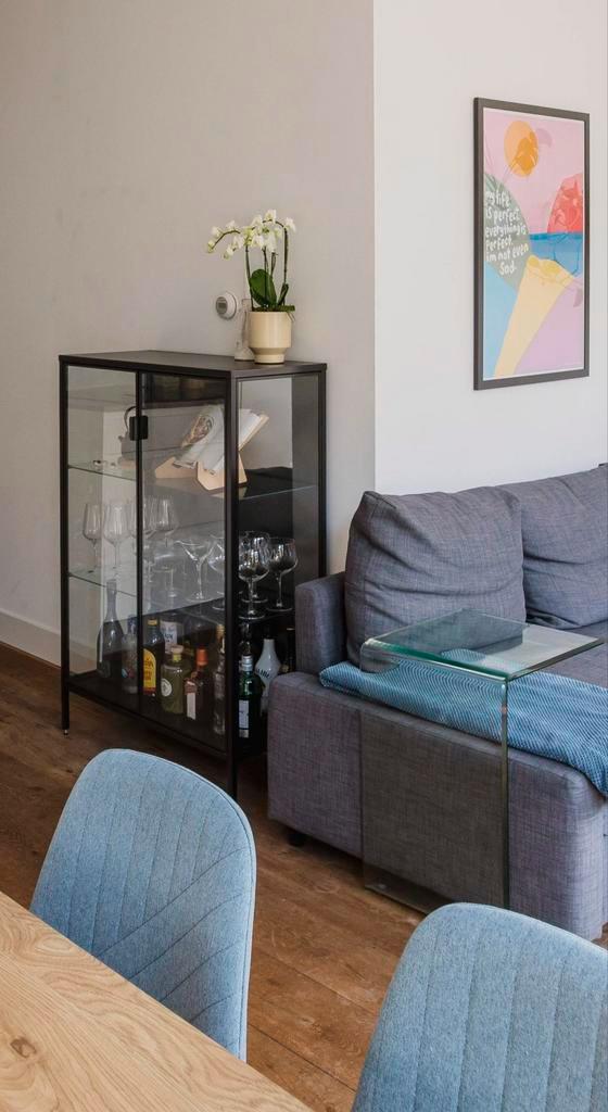 IKEA RUDSTA Vitrinekast - Anthraciet - Zo Goed Als Nieuw