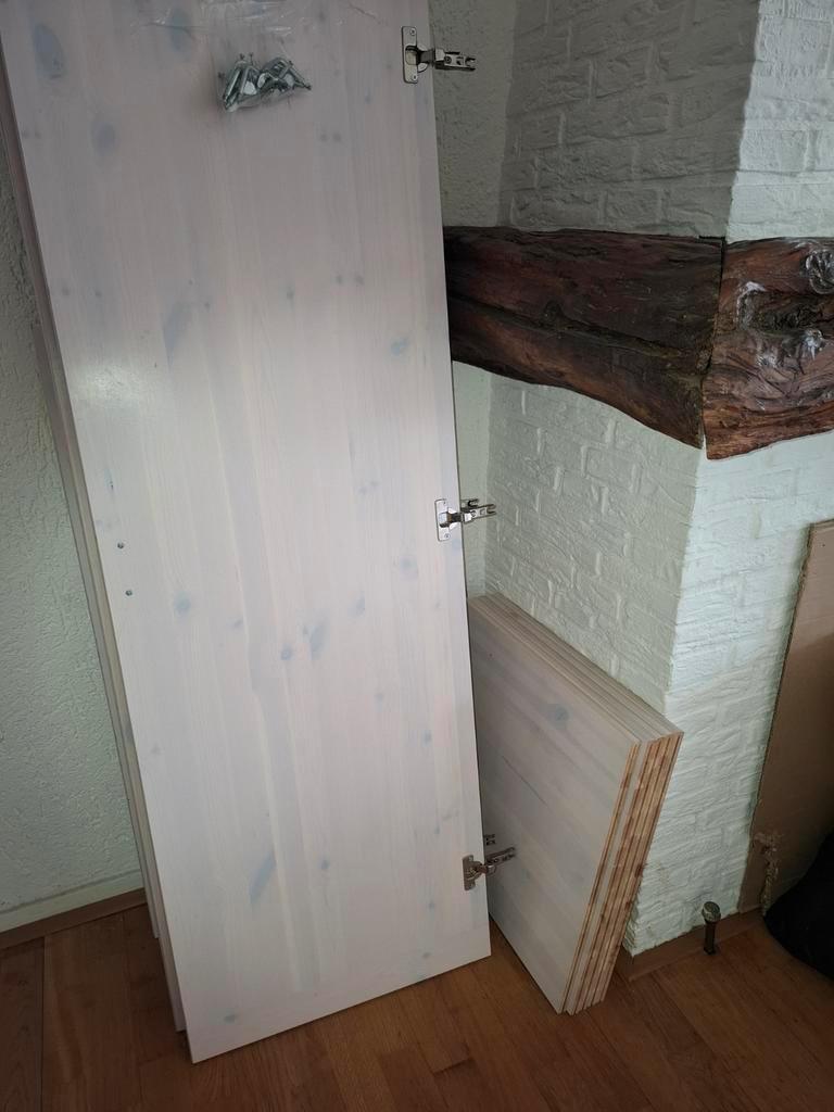 Kledingkast, hang/leg, whitewash.