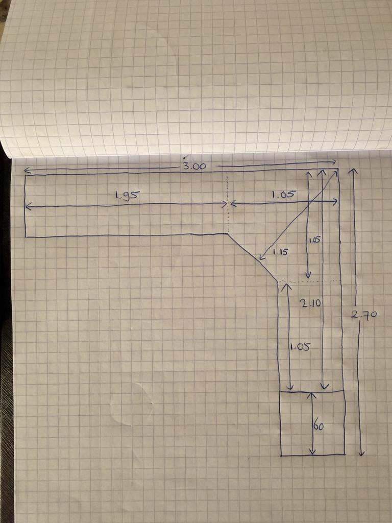 Gratis hoekkeuken inclusief apparatuur (3.00 x 2.70)