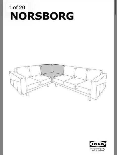 Norsborg hoekbank 5-zits 3+2 dennengroen