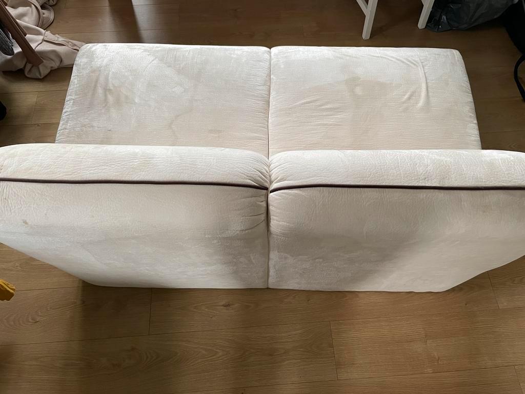 Hoekbank en tweezitsbank - beige - gratis ophalen - gebruikt