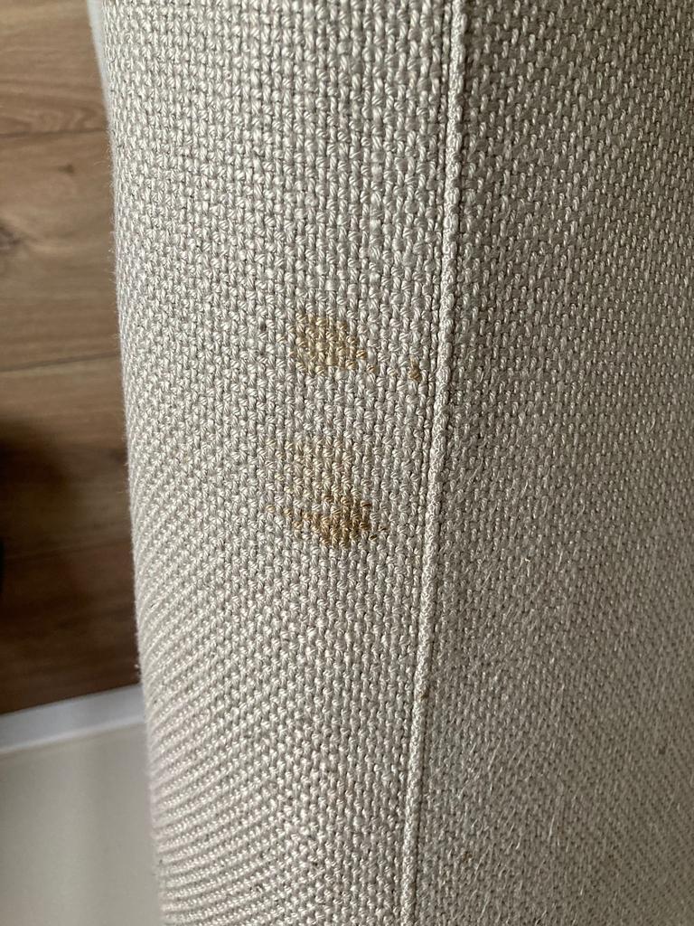 Comfortabele stoffen 2,5 zits bank met poef - gratis!