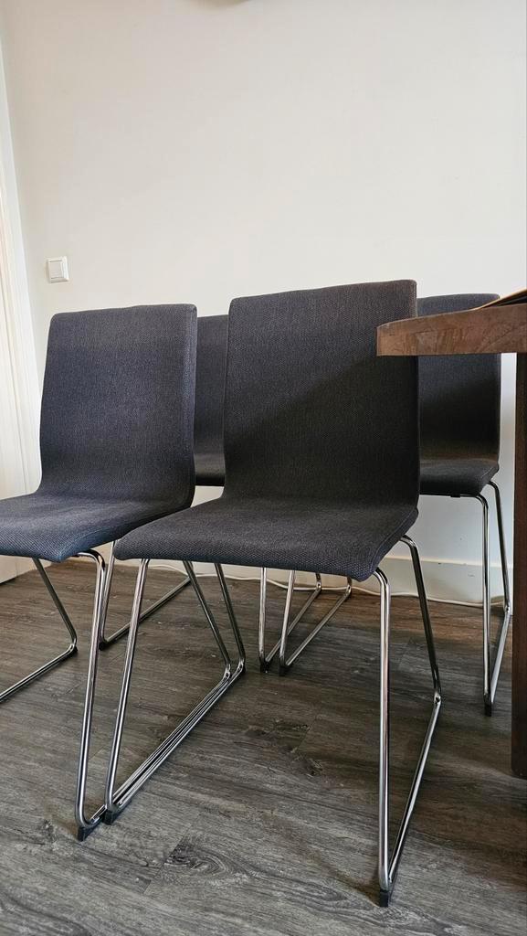 Ikea eettafel stoelen donkergrijs - Gratis ophalen