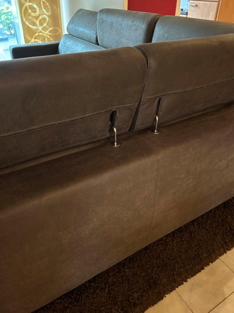 Gratis vandaag afhalen, grote bruine hoekbank