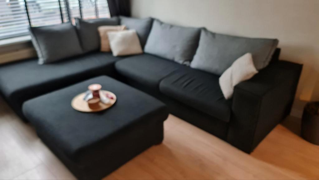 Hoekbank plus hocker