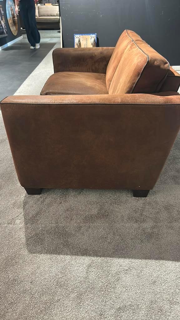 Bruine leren bank - gratis af te halen!