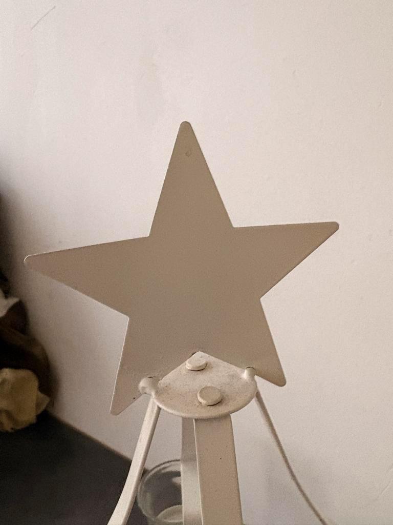 Witte kerstboom kandelaar