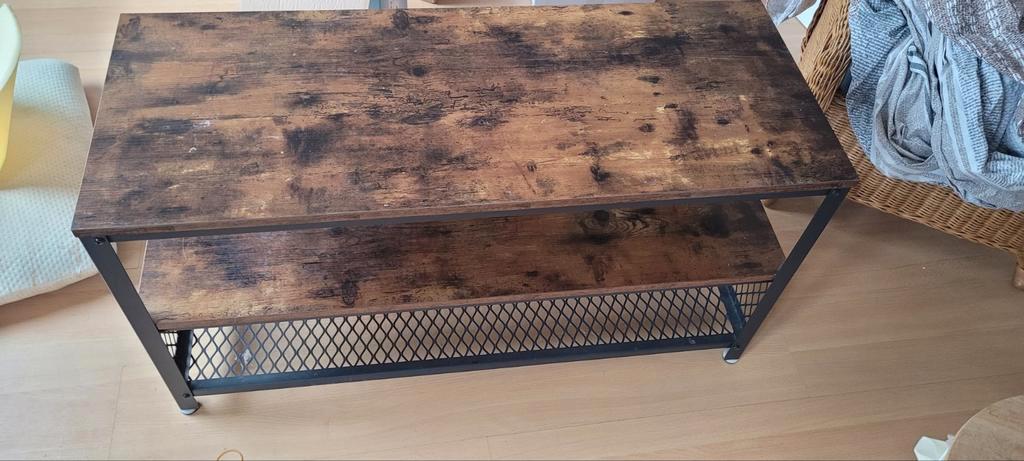 Tv meubel donker hout en metaal