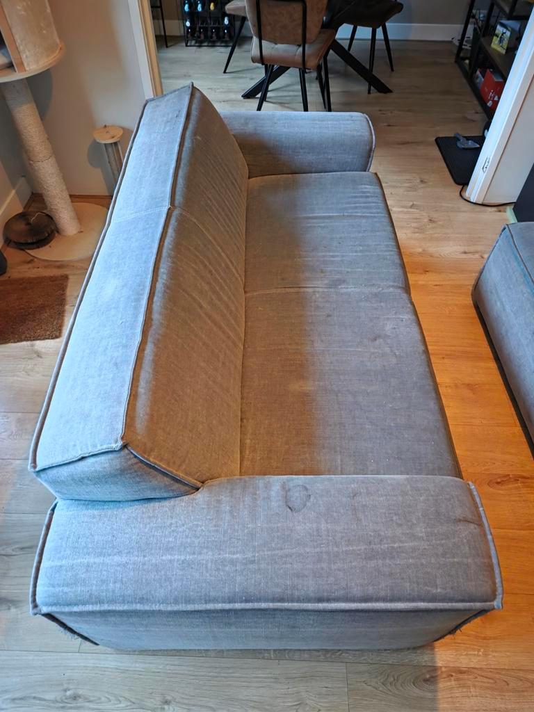 Comfortabele Bank | 200x95 | licht blauw | hocker