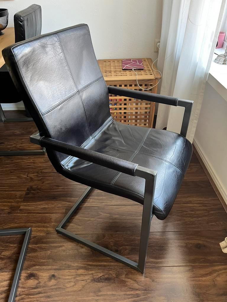 Lederen Eetkamerstoelen 6 stuks