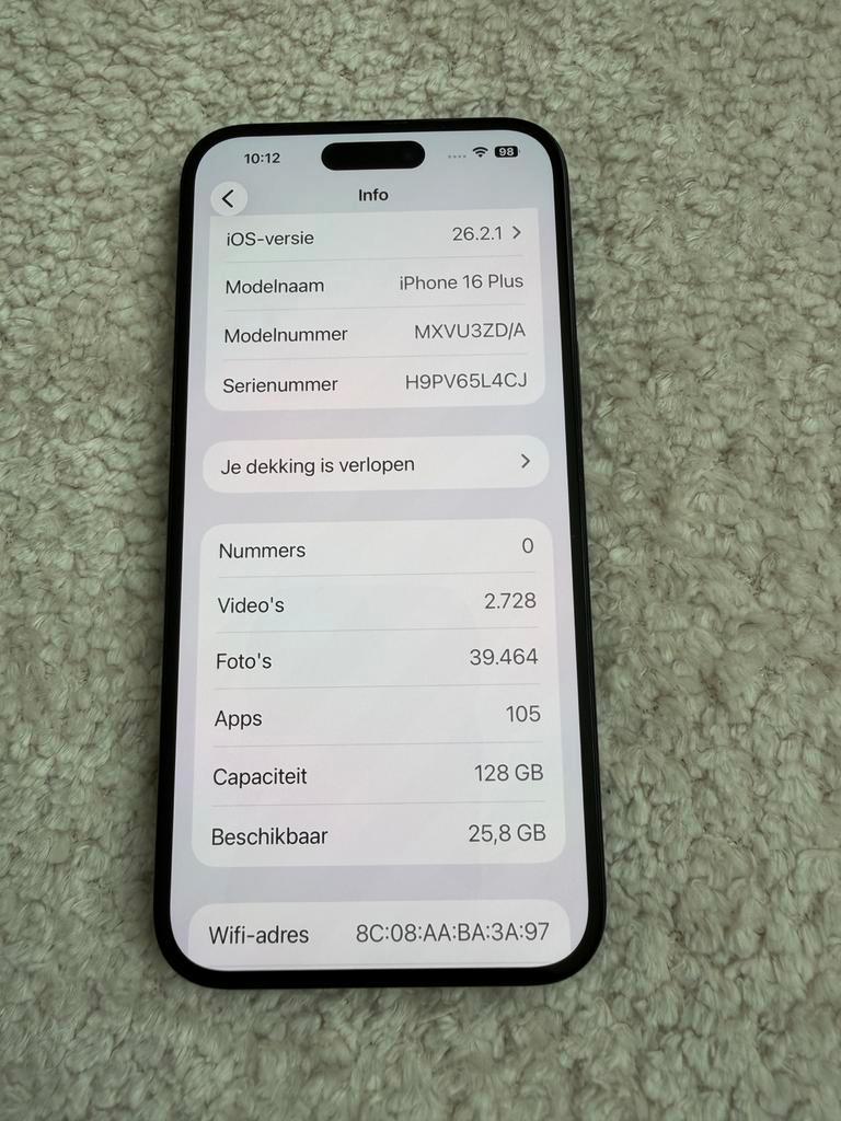 iPhone 16 Plus Zwart - Goede Conditie