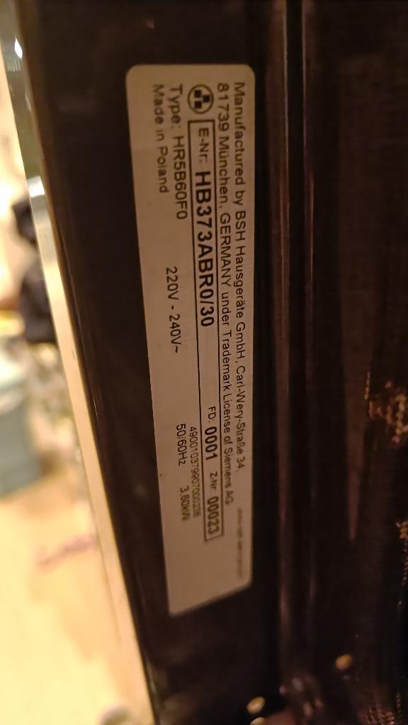 Siemens inbouw oven - gratis