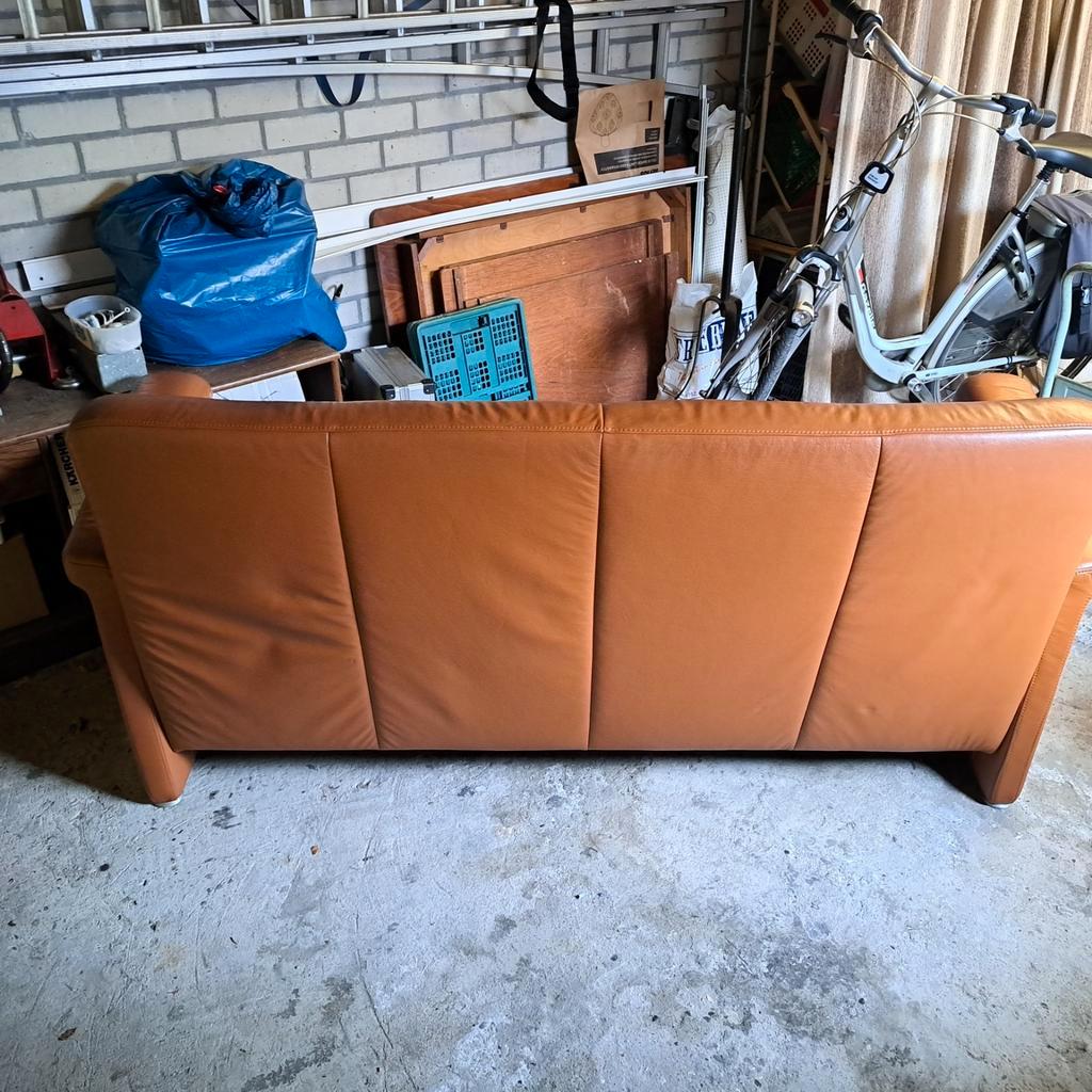 Gratis leren bank terra kleur 190 cm