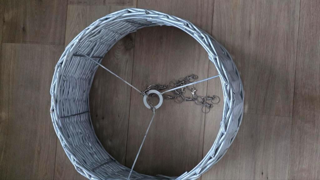 Rieten Lampenkap Zilverkleurig