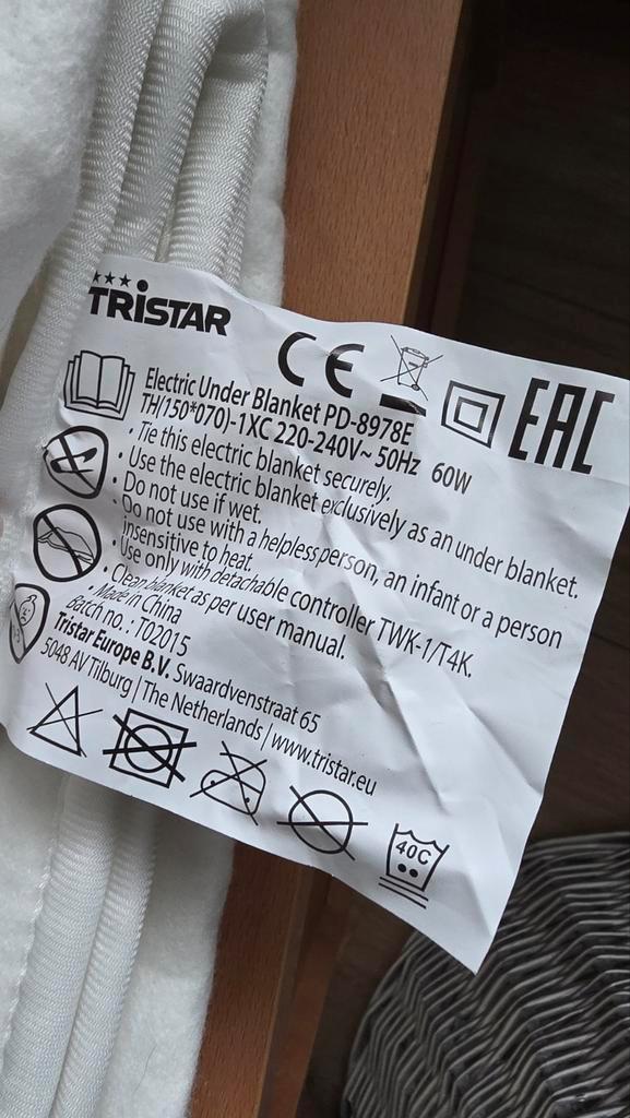 1 persoons electrische onderdeken