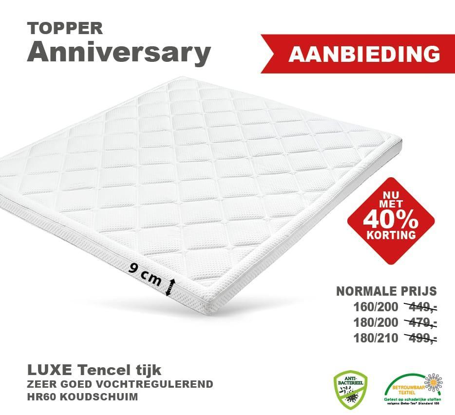 Anniversery topper Hr 60 Tencell - 160/200