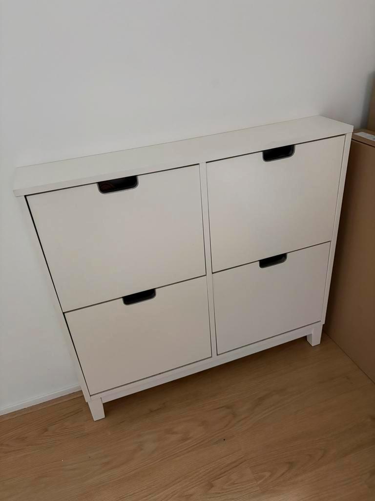 IKEA STÄLL Schoenenkast 4 vakken, wit, 96x17x90 cm