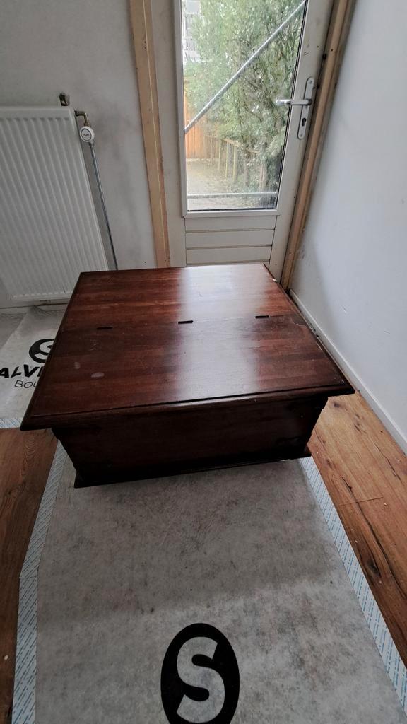 Wooden coffee table with storage