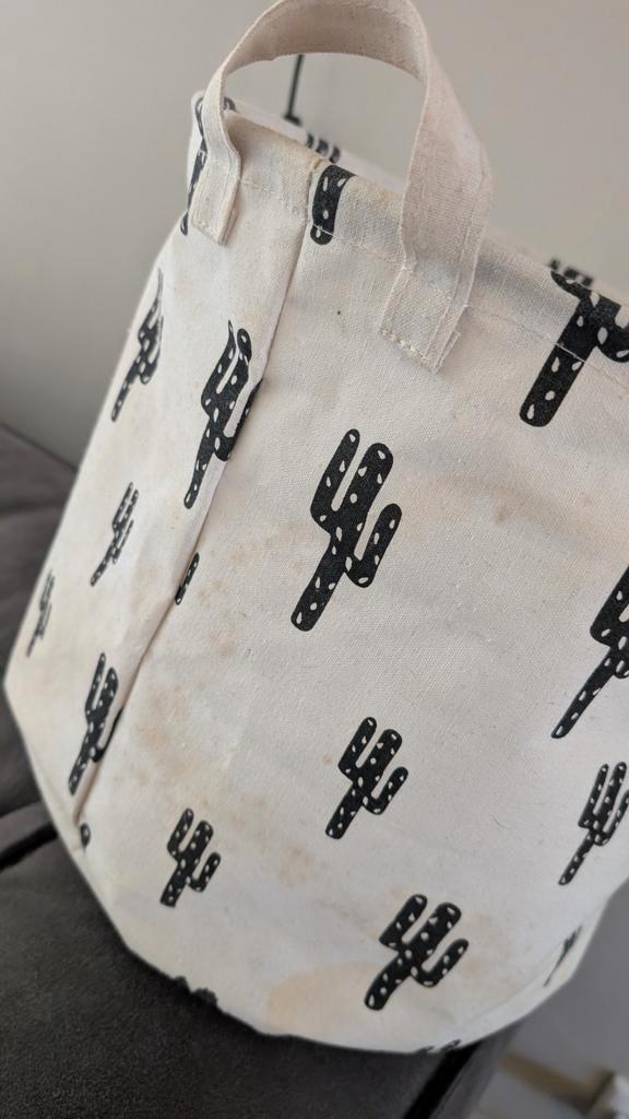 Leuke opbergmand met cactus print