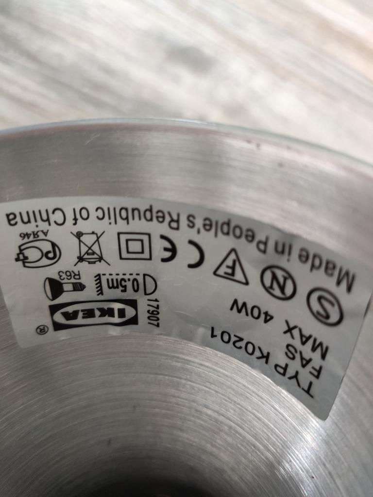 Ikea knijplamp, aluminium