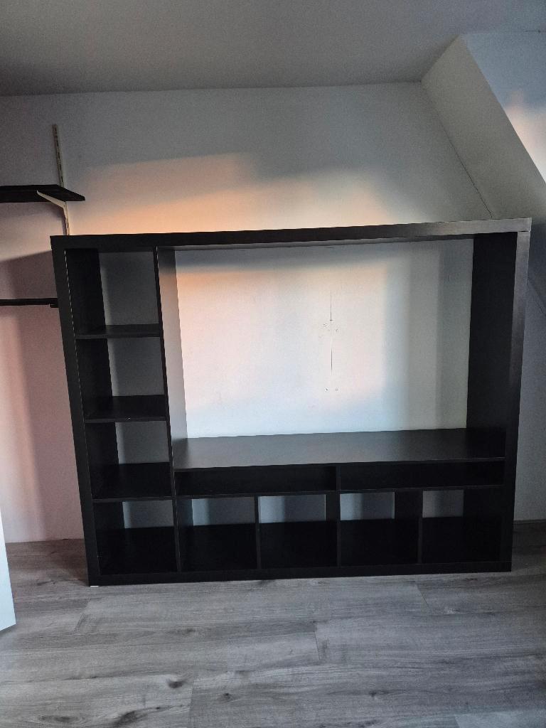 Zwarte vakkenkast tv kast ikea gratis