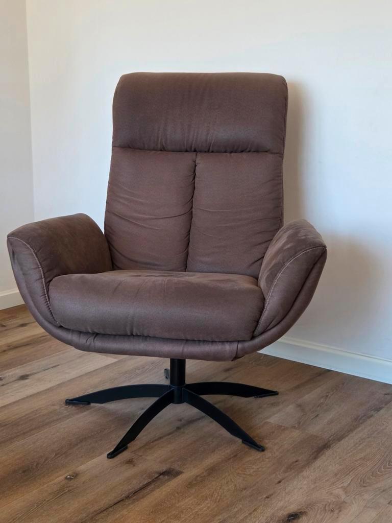 Comfortabele bruine draaifauteuil 2x