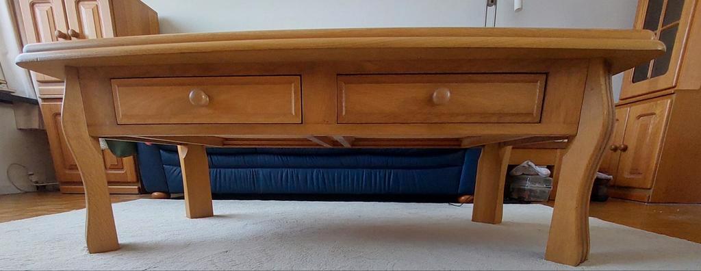 Eikenhouten salontafel - 132x68x45 cm