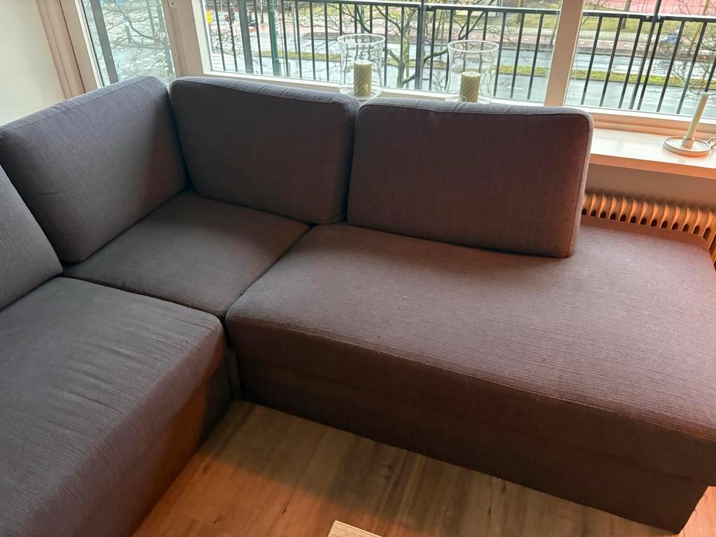 grijze hoekbank - GRATIS MORGENOCHTEND OPHALEN