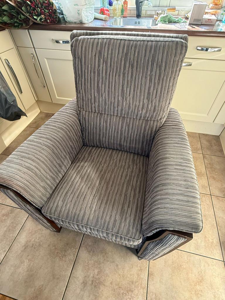 3B Fauteuil - Grijs gemêleerd, verstelbare zitting