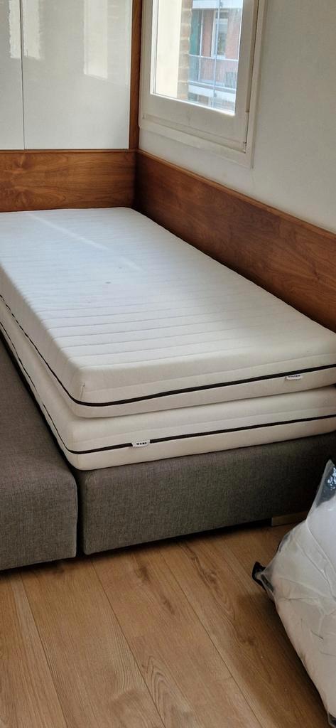 Boxspring 160 (2x 80 x 200 m) zonder matras - Gratis