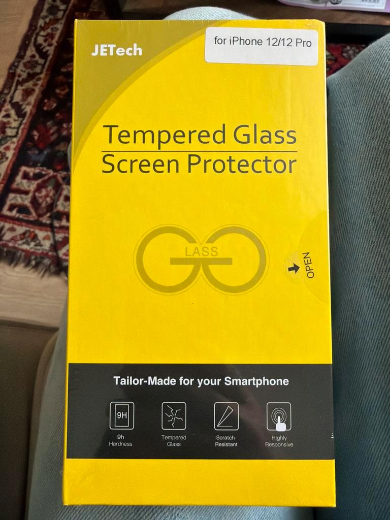 JETech Tempered Glass Screen Protector iPhone 12/12 Pro