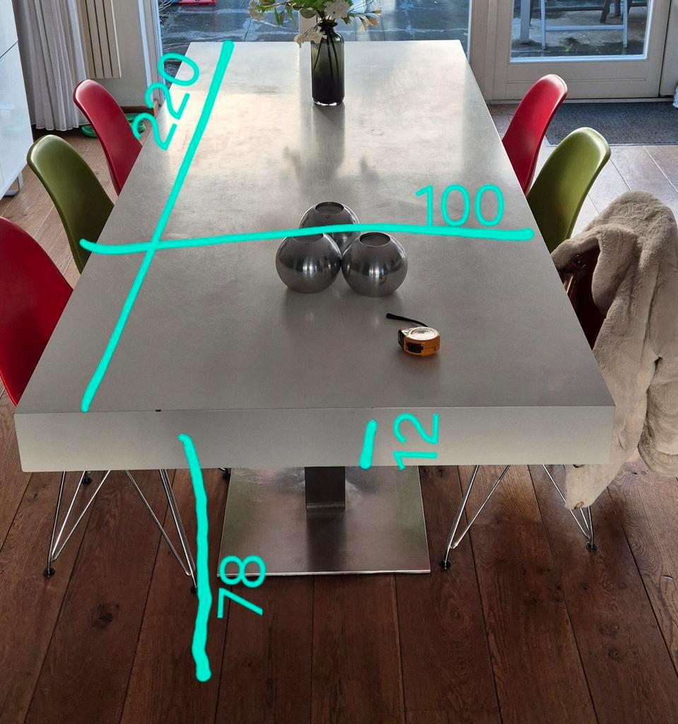 Eettafel met 6 stoelen - Gebruikt