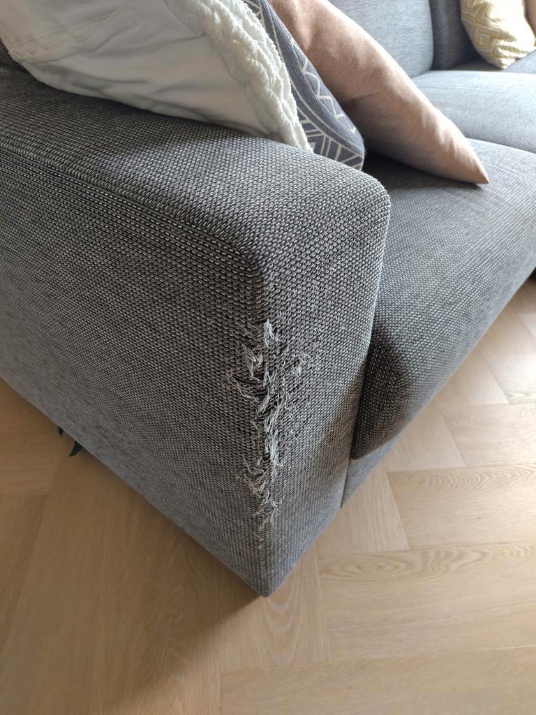 Mooie grijze hoekbank gratis op te halen