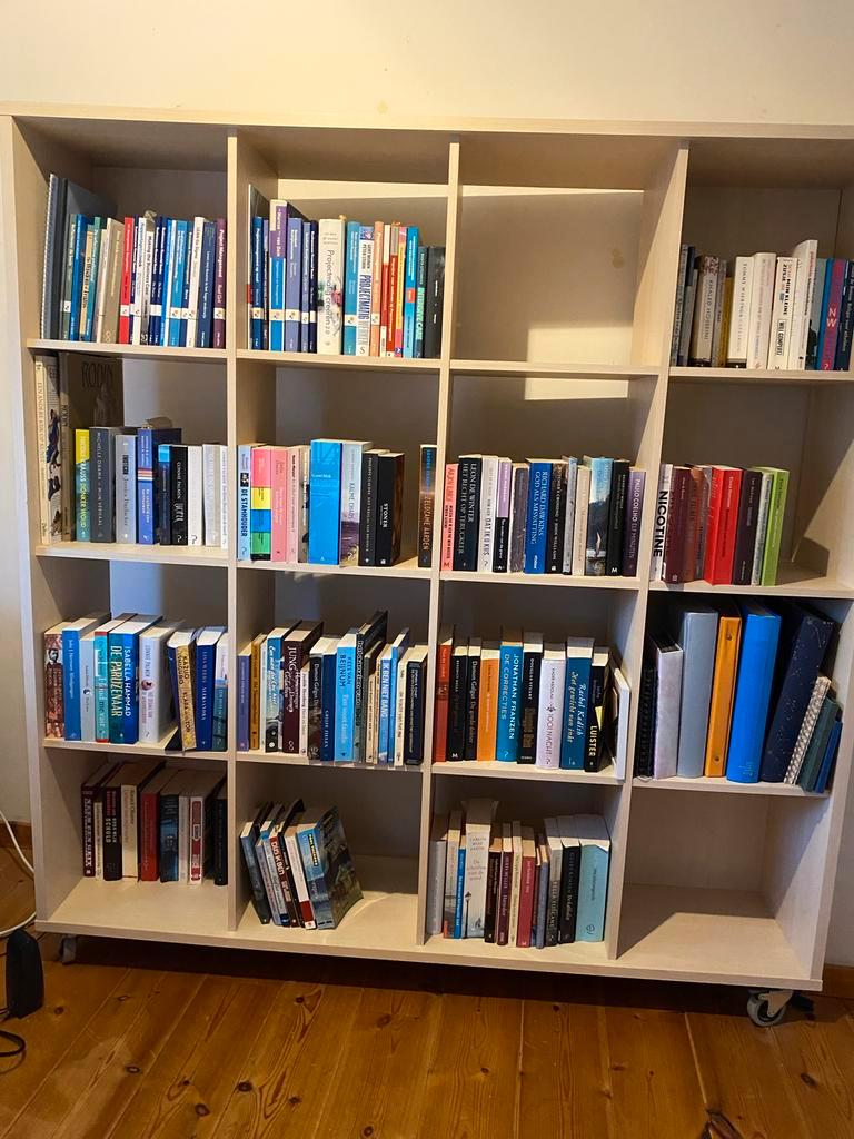 Verrijdbare boekenkast 160x160 cm