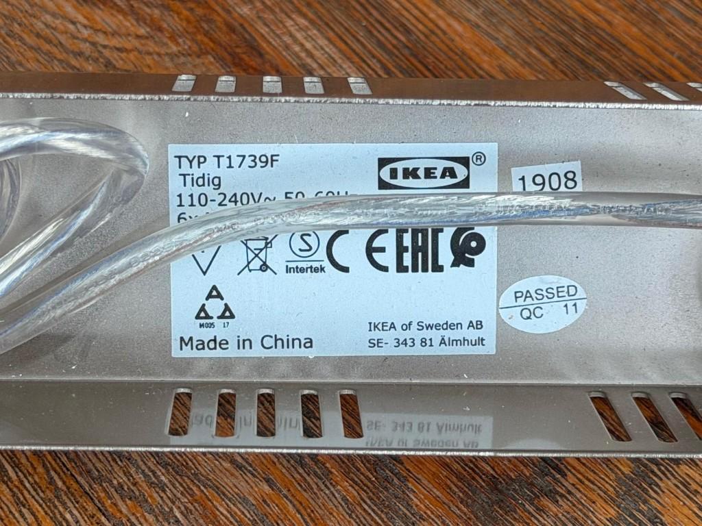 Tidig plafondlamp met 6 spots