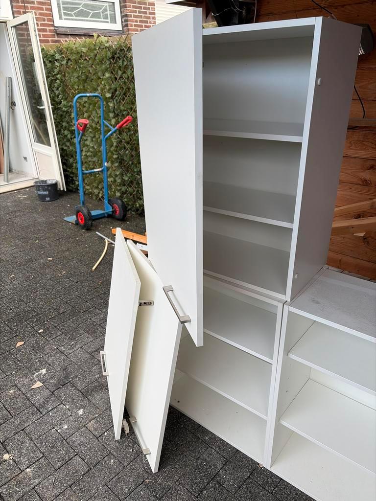 3 wiite eukenkastjes boven - 78x36x40cm - Gratis op te halen