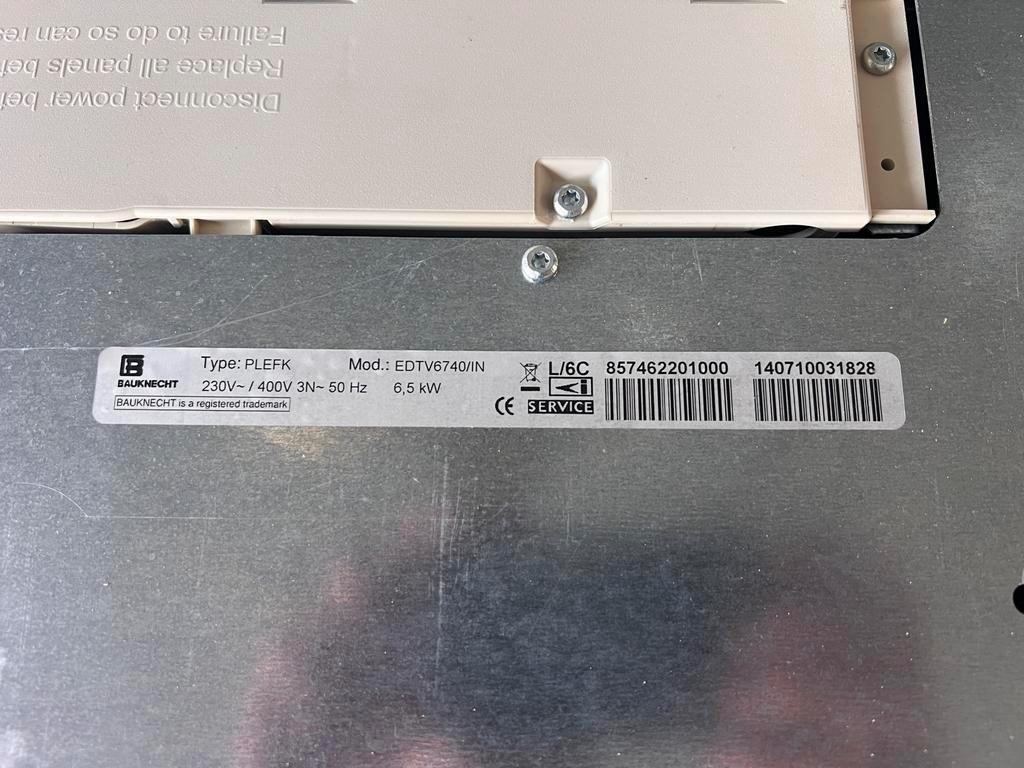 Bauknecht EDTV6740/IN Inductie Kookplaat