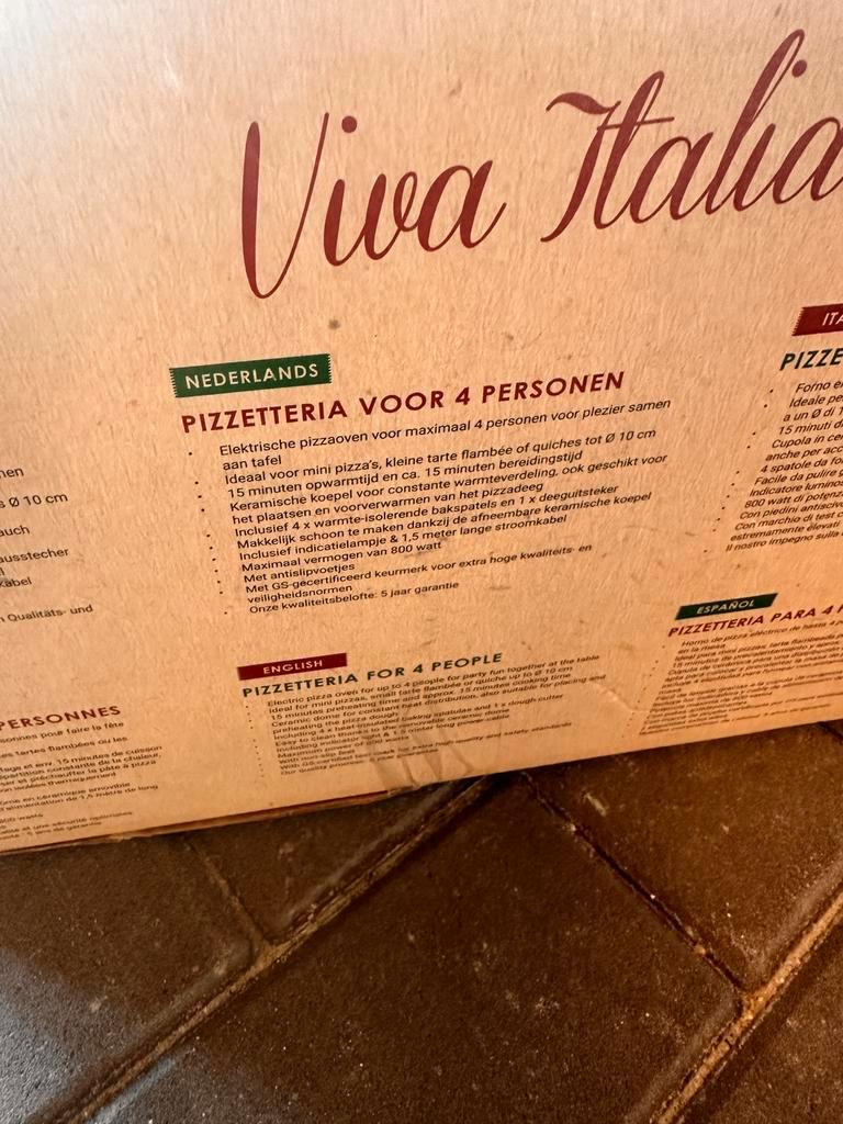 Pizzarette plaat voor 4 personen
