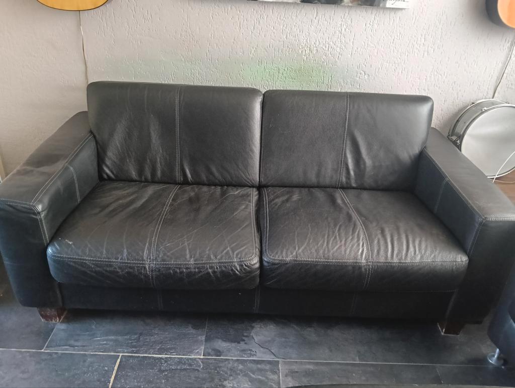 2,5-zits leren bank - gratis ophalen