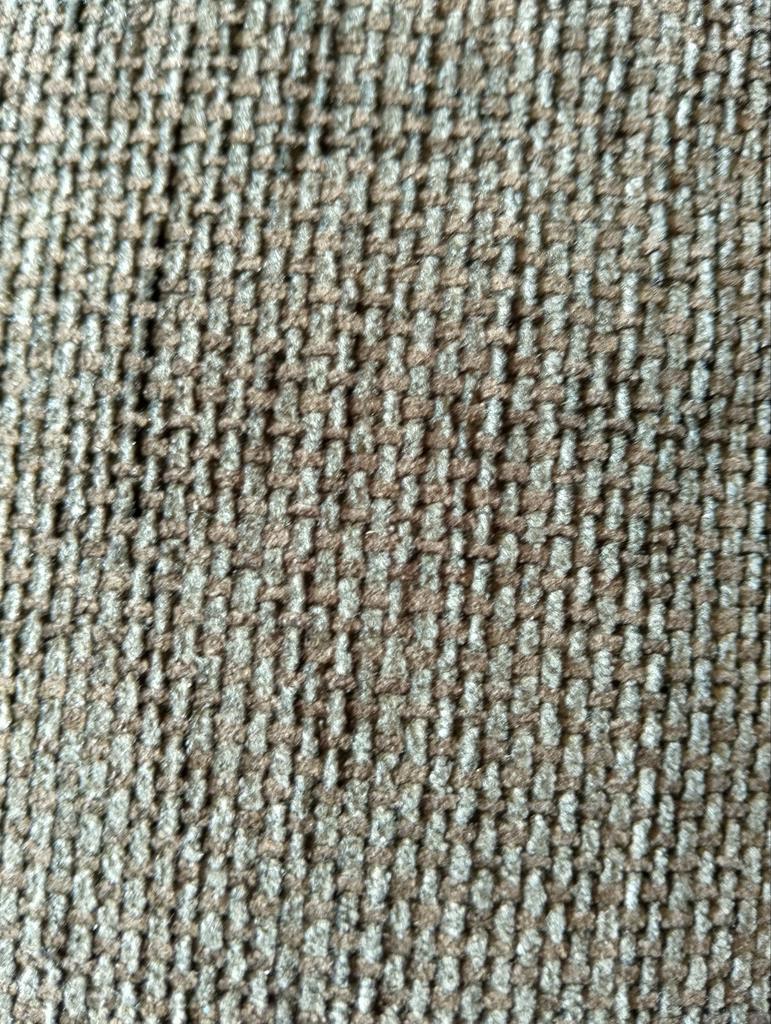 Kleine donkergrijze ribstof bank / love seat