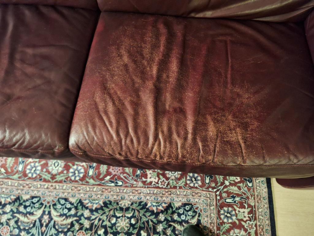 Lederen Tweeenhalfzitsbank - Gebruikt