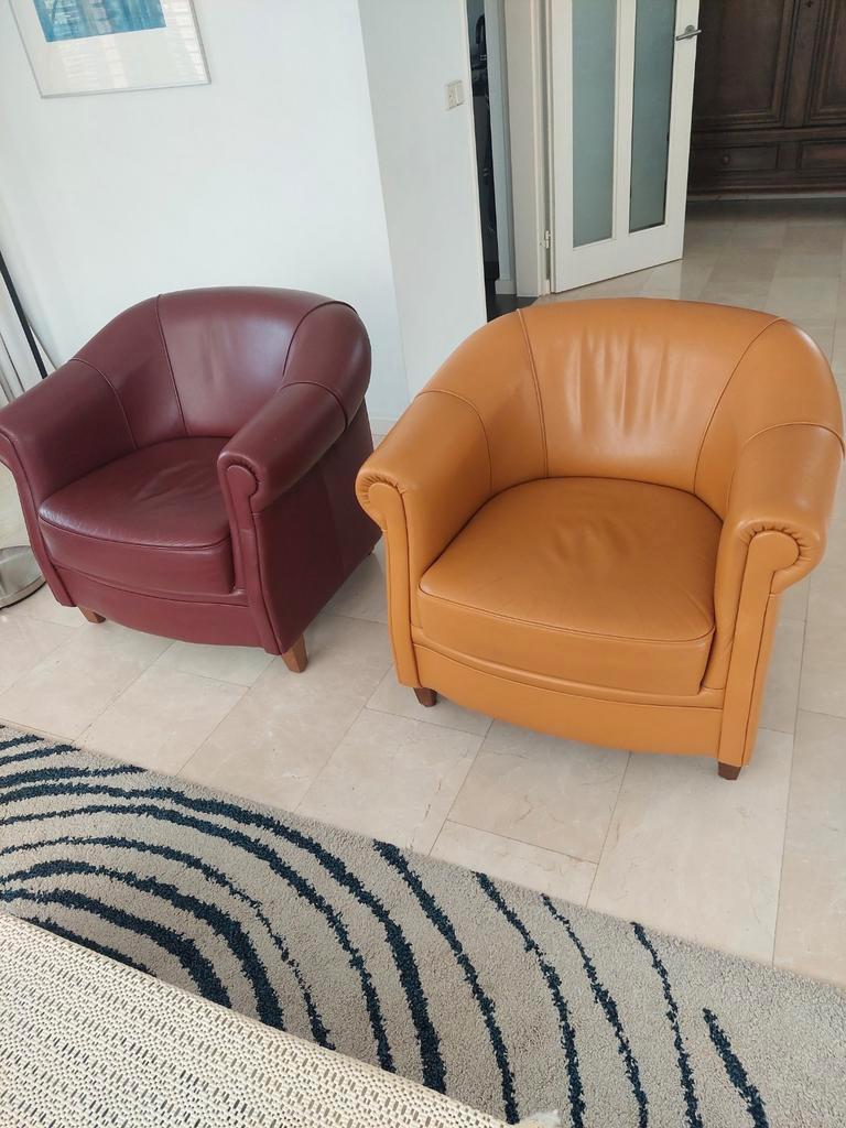 Leren fauteuils